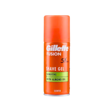 GILLETTE FUSION 5X SHAVE GEL SENSITIVE WITH ALMOND OIL 75ML